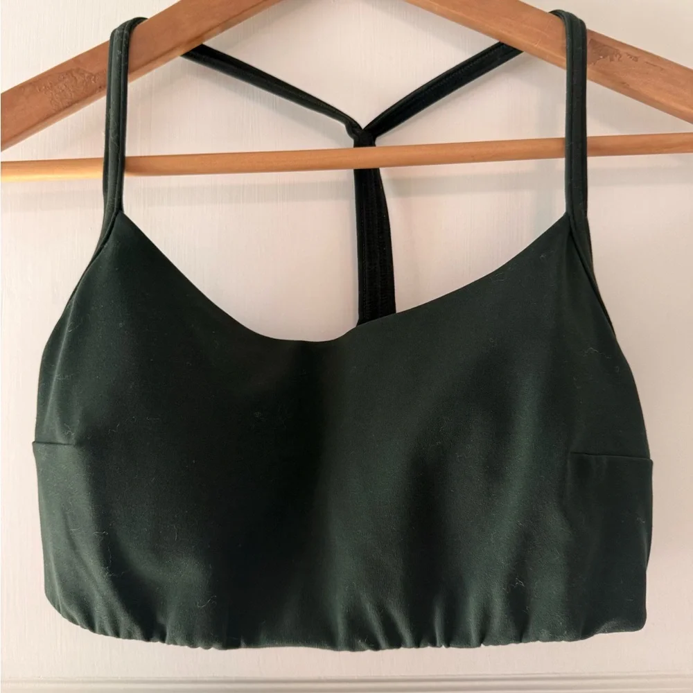 lululemon athletica Olive Green Strappy Sports Bra